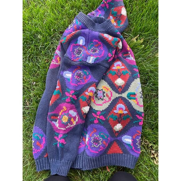 vintage Pier 1 Imports Passport Sweater Size Small - Picture 7 of 16